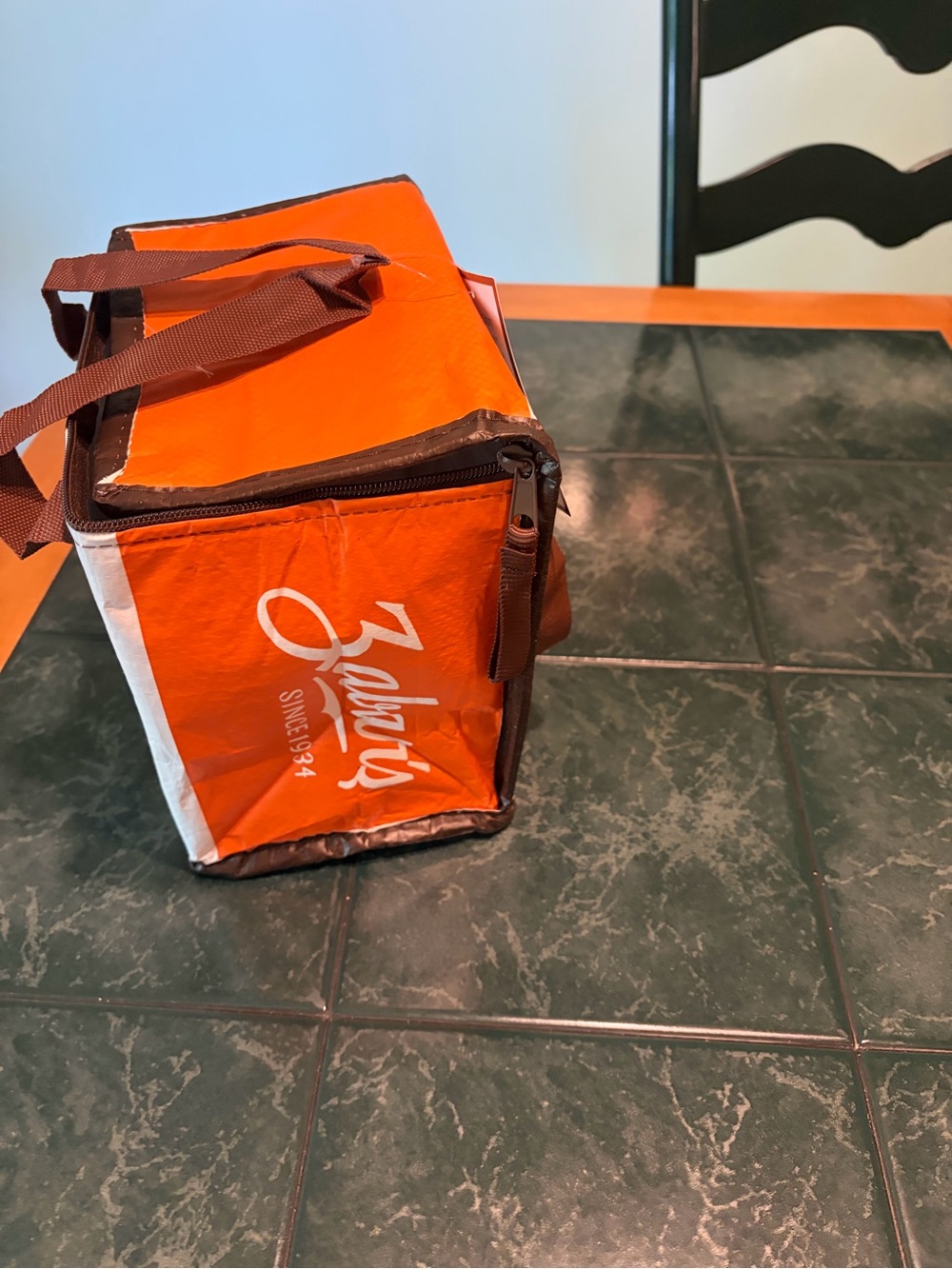 Zabar's Insulated Tote and Cooler Set in Orange and White - Picture 3 of 16